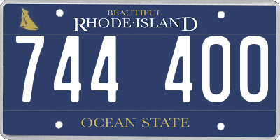 RI license plate 744400