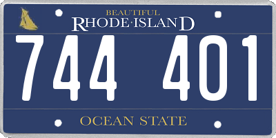 RI license plate 744401