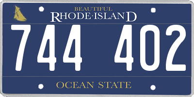 RI license plate 744402