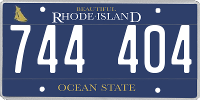 RI license plate 744404