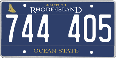 RI license plate 744405