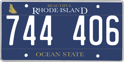 RI license plate 744406