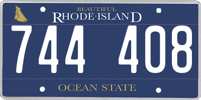 RI license plate 744408