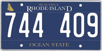 RI license plate 744409