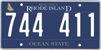 RI license plate 744411