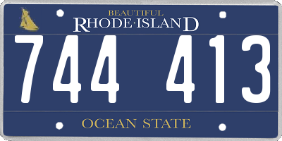 RI license plate 744413