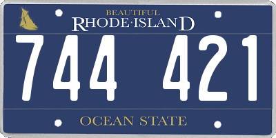 RI license plate 744421