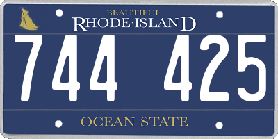 RI license plate 744425