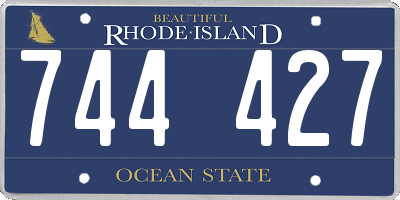 RI license plate 744427