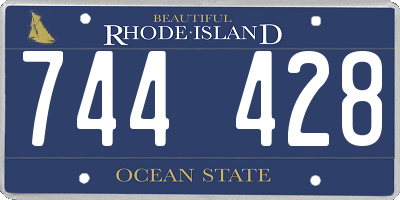 RI license plate 744428