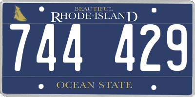 RI license plate 744429