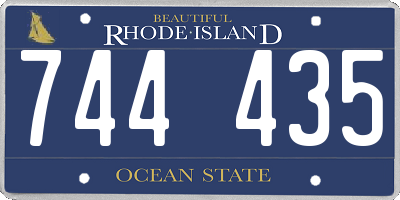 RI license plate 744435