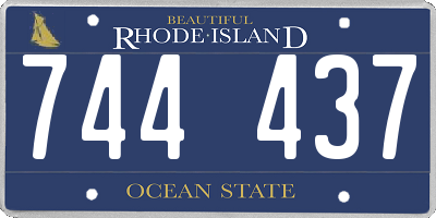 RI license plate 744437