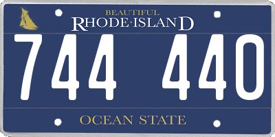RI license plate 744440