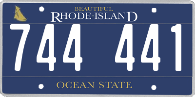 RI license plate 744441