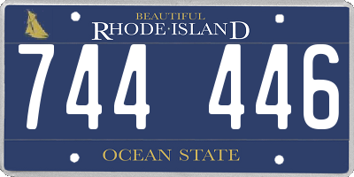 RI license plate 744446