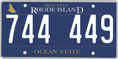 RI license plate 744449