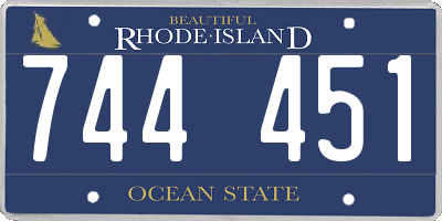 RI license plate 744451