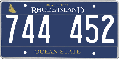 RI license plate 744452