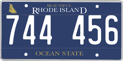 RI license plate 744456