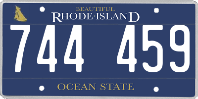 RI license plate 744459