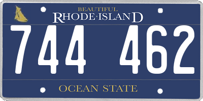RI license plate 744462