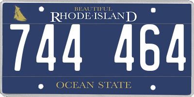 RI license plate 744464