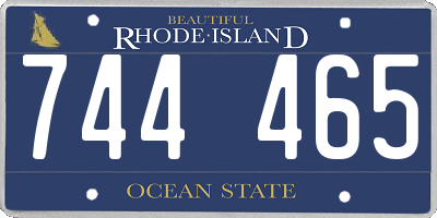 RI license plate 744465