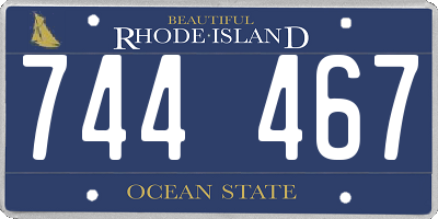 RI license plate 744467