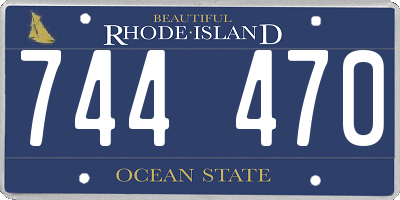 RI license plate 744470