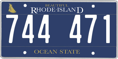 RI license plate 744471