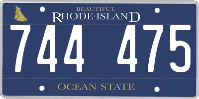 RI license plate 744475