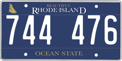 RI license plate 744476