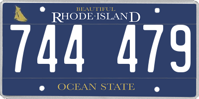 RI license plate 744479