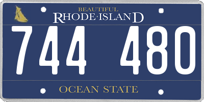 RI license plate 744480
