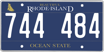 RI license plate 744484
