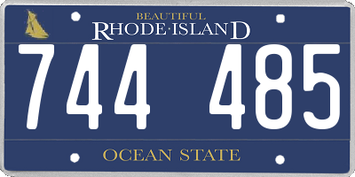 RI license plate 744485