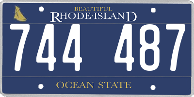 RI license plate 744487