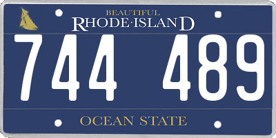RI license plate 744489