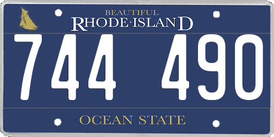 RI license plate 744490