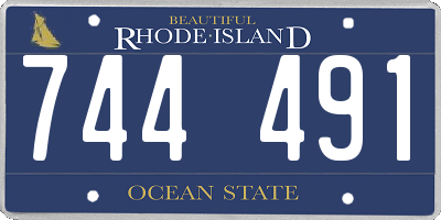 RI license plate 744491