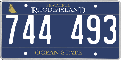 RI license plate 744493
