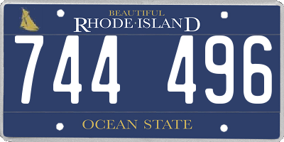 RI license plate 744496