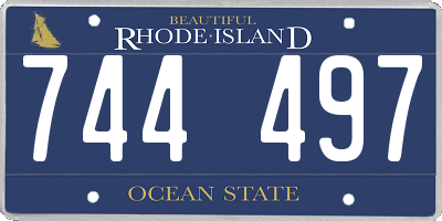 RI license plate 744497