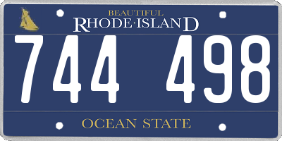 RI license plate 744498