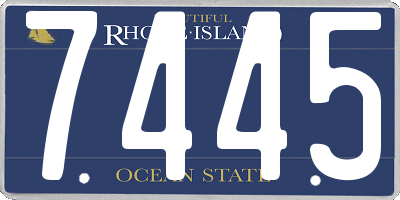 RI license plate 7445