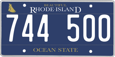 RI license plate 744500