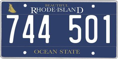 RI license plate 744501