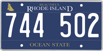 RI license plate 744502