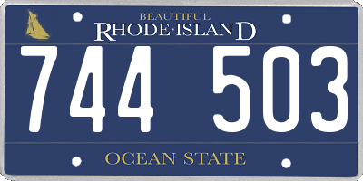 RI license plate 744503